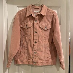 Rag & Bone blush corduroy trucker jacket, small